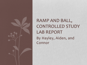 Ramp and ball, controlled study lab report