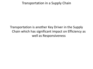 Transportation in a Supply Chain