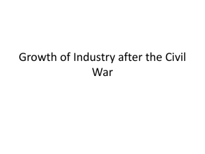 Growth of Industry after the Civil War