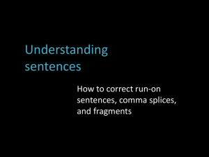 Sentence Structures & Errors