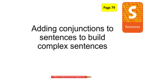 Page 79 Compound and complex sentences