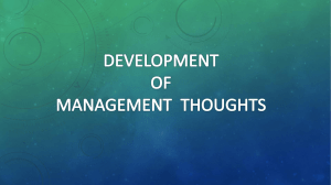 development of management thoughts