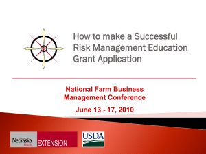 Risk Management Overview - National Ag Risk Education Library