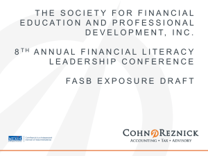 FASB Exposure Draft - Society for Financial Education and
