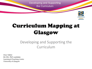 Curriculum Mapping at University of Glasgow