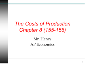 Chapter 22 The Costs of Production