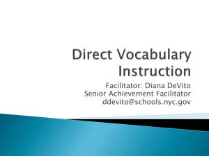 Direct Vocabulary Instruction