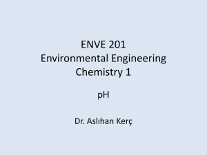 ENVE 201 Environmental Engineering Chemistry 1