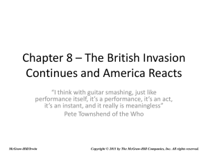 Chapter 8: The British Invasion Continues and America Reacts