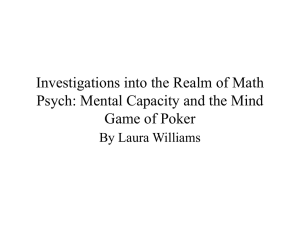 Investigations and Research in Mathematical Psychology