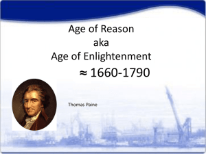 Age of Reason aka Age of Enlightenment