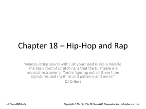 Chapter 18 – Hip-Hop and Rap - McGraw Hill Higher Education