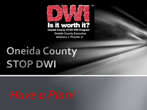 Oneida County STOP-DWI presentation