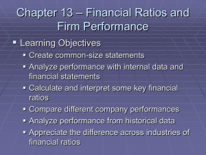 Chapter 15 Financial Ratios and Firm Performance