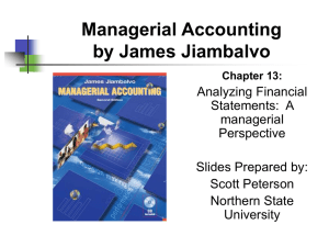 Chapter 13: Analyzing Financial Statements: A Managerial