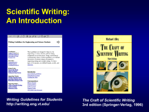 Scientific Writing (Introduction)