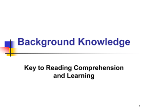 Background Knowledge - Defined