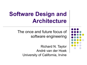 Software Design and Architecture - University of California, Irvine