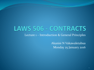 LAWS 506 - CONTRACTS