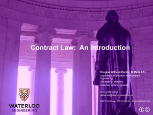 Contract Law: An Introduction - Electrical and Computer Engineering