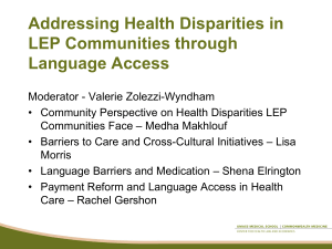 Addressing Health Disparities Powerpoint Presentation