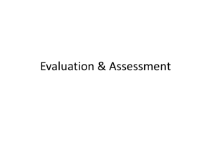 Evaluation & Assessment