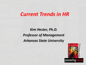 Current Trends in HR - Arkansas State University