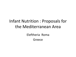 Proposals for the Mediterranean Area Eleftheria Roma