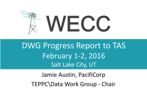 DWG Progress Report to TAS_030116