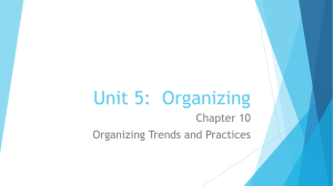 Unit 5: Organizing