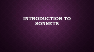 Introduction to Sonnets