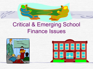 Chapter 13 Emerging Issues in School Finance