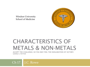 ch17.Characteristics of metals & non