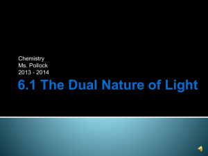 6.1 The Dual Nature of Light