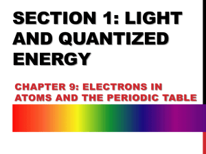 Light and Quantized Energy PowerPoint