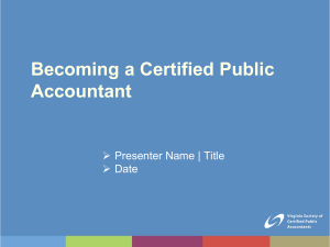 Becoming a CPA