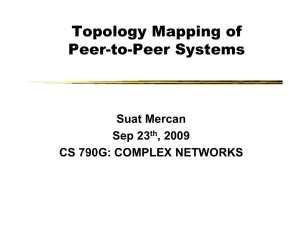 Mapping peer2peer networks