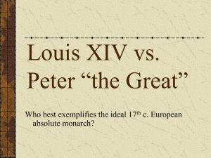 Louis XIV vs. Peter the Great