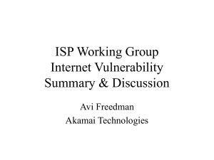 ISP Working Group Internet Vulnerability Summary