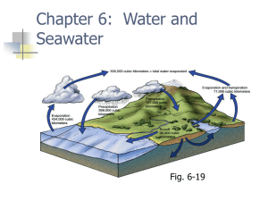 Chapter 6: Water and Seawater