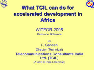 What TCIL can do for accelerated development in Africa