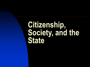 Citizenship, Society, and the State