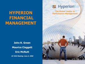 Enterprise to Hyperion Financial Management