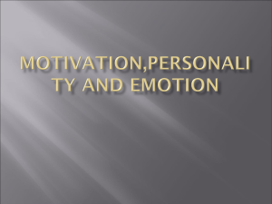 Motivation,personality and emotion - Balvinder S Arora
