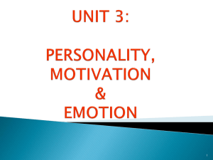personality, motivation & emotion - UPM EduTrain Interactive Learning