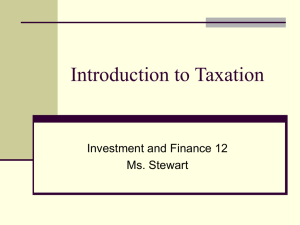 Introduction to Taxation PPT