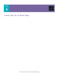Lesson: Day 18, 19: Rock Paper