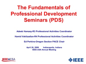 Fundamentals of Professional Development Seminars - IEEE-USA