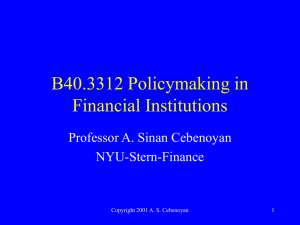 B40.3312 Policymaking in Financial Institutions