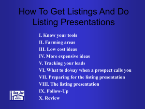 How To Get Listings